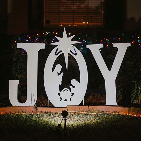 Joy nativity yard sign - Christmas Train Yard Signs with LED Lights - Christmas Tree Santa Elf Snowman Train Set Lawn Signs with Stakes for Holiday Xmas Lawn Garden Yard Decorations Outdoor, 5 Pack 3.5 out of 5 stars 265 1 offer from $14.99
